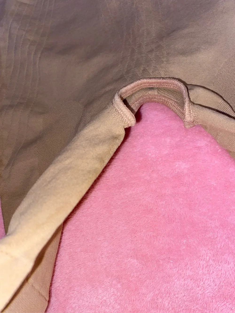 Lycra Shapewear Medium/Large Beige Nude Crotchless Highwaist Stretch Seamless - Picture 9 of 13